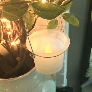 Lights.com Hanging Frosted LED Votives w/Batteries
